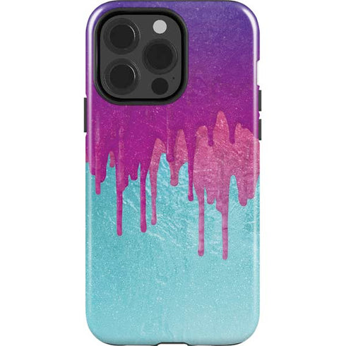 Paint Splatter Purple iPhone 15 Pro Impact Case